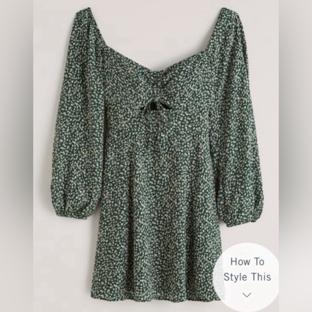 Abercrombie & Fitch Long Sleeved Cinch Front Mini Dress Size XS